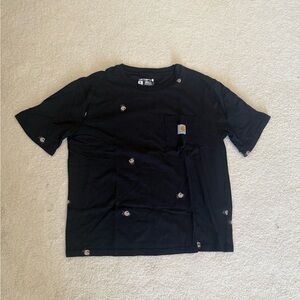 Black T-Shirt with Logo Patch